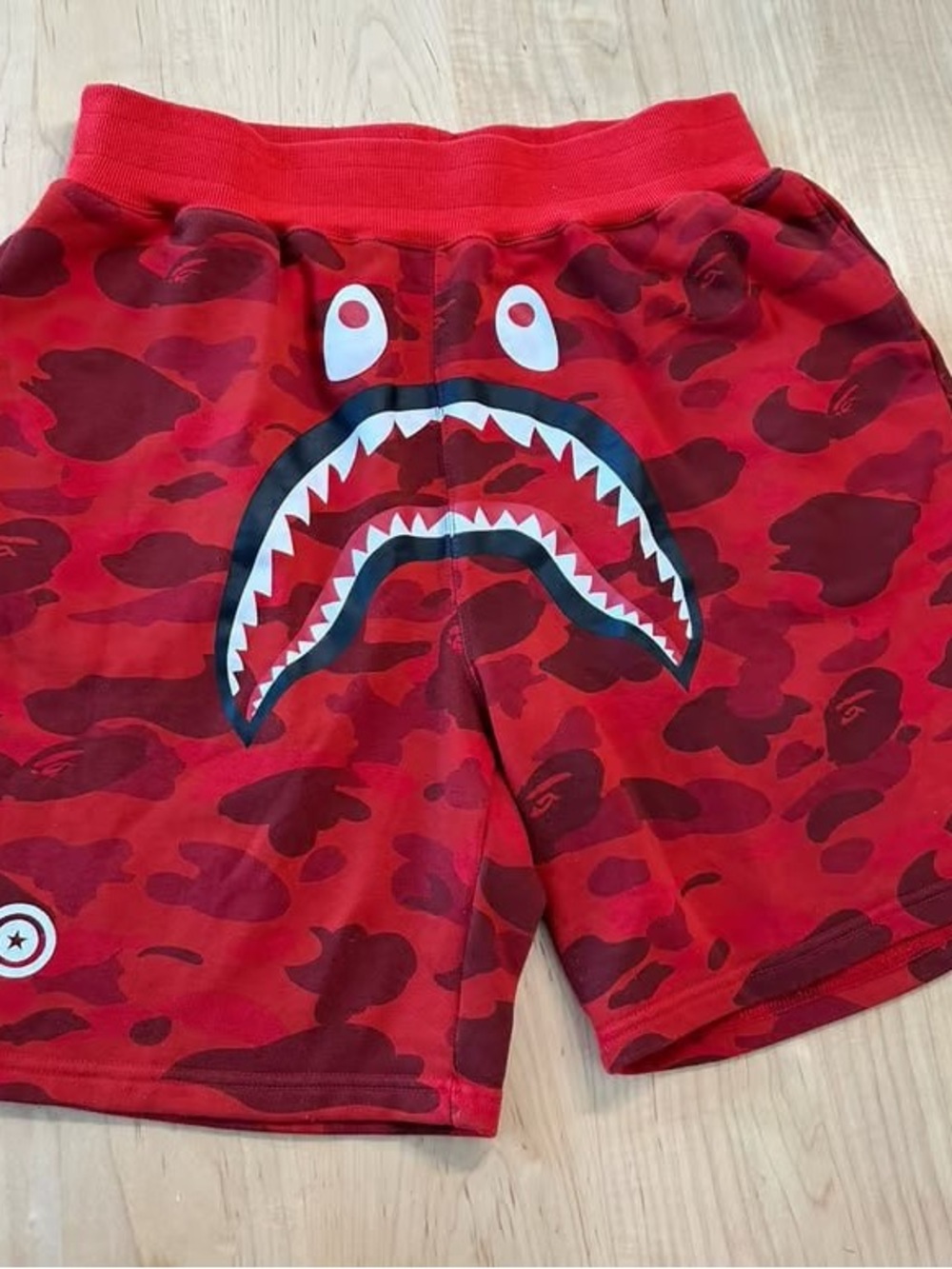 Red Camo Shark-Graphic  Shorts